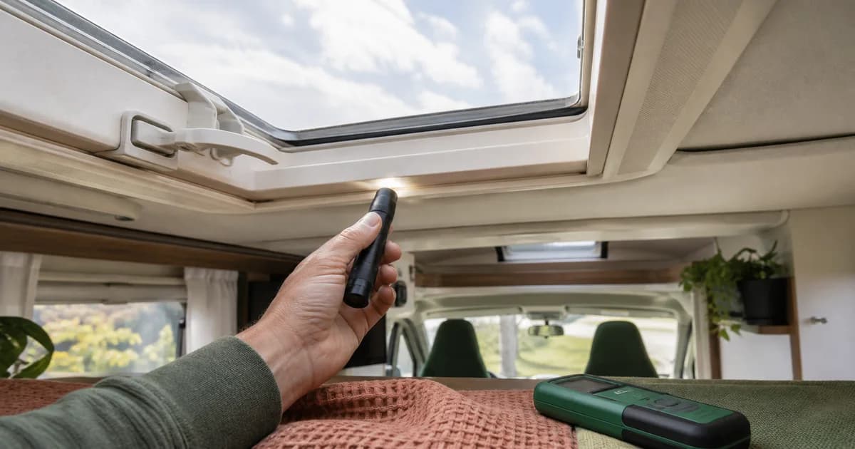 Revisión de posibles humedades en el interior de una autocaravana