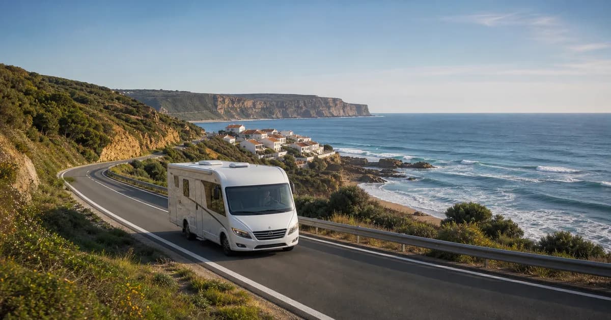Autocaravana recorriendo la costa de Portugal